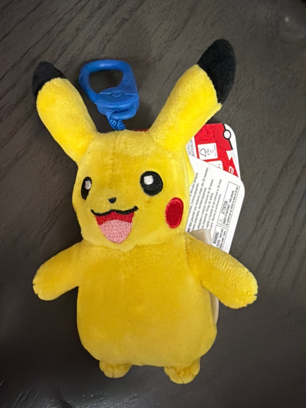 Pokémon Pikachu Plush Clip-On Keychain New With Tags